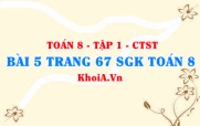 Bài 5 trang 67 SGK Toán 8 Tập 1 Chân trời sáng tạo